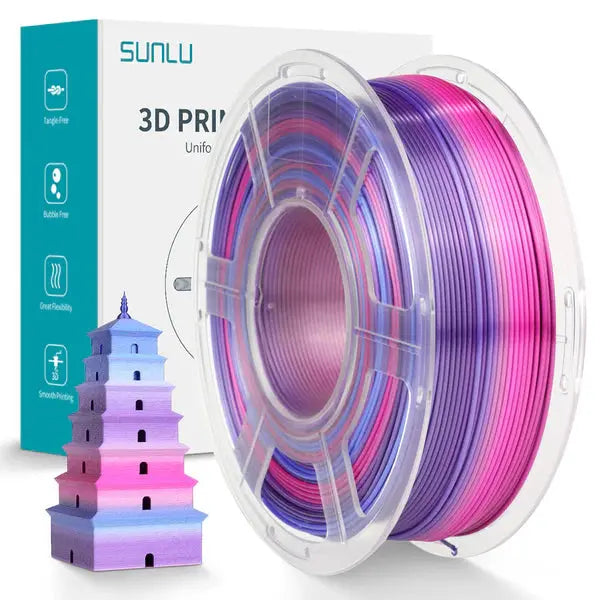 Sunlu - Silk PLA+ - Sorbet Raisin (Rainbow 02) - 1,75 mm - 1 kg Sunlu