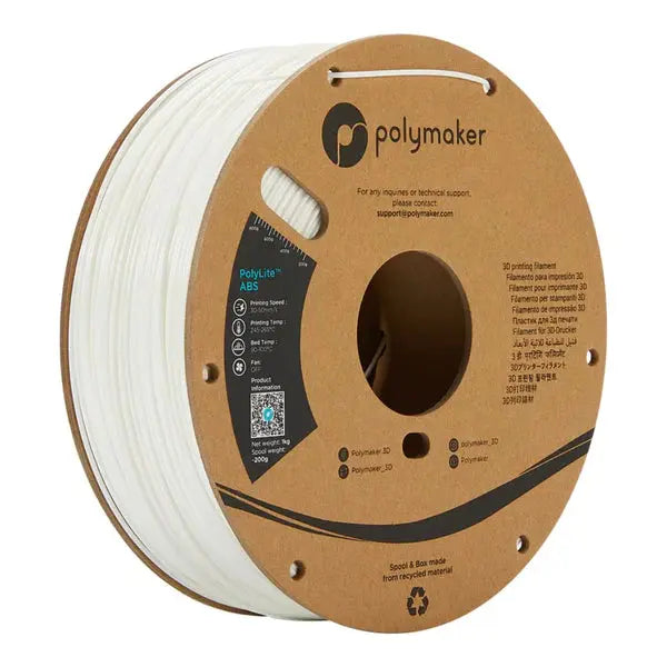 Polymaker - PolyLite ABS - Blanc (White) - 1,75 mm - 1 kg Polymaker