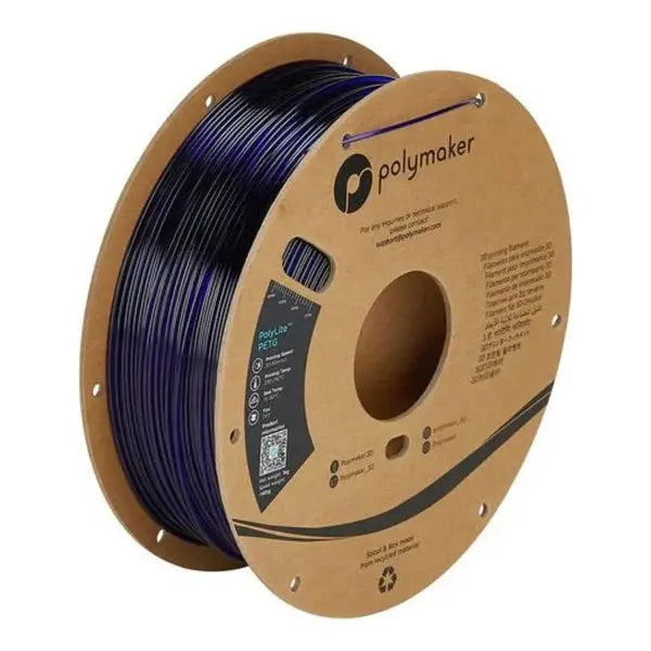 Polymaker - PolyLite Translucent PETG - Bleu (Blue) - 1,75 mm - 1 kg Polymaker