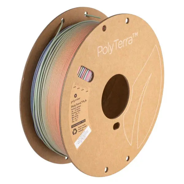Polymaker - PolyTerra Gradient PLA - Arc-en-ciel Pastel (Rainbow) - 1,75 mm - 1 kg Polymaker